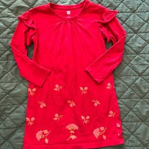 Cotton tea collection red long sleeved dress vguc